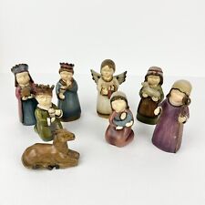 TII Collections 8 Piece Mini Resin Nativity Scene Holiday Figurine Set picture