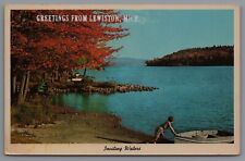 Postcard MI Greetings From Lewiston Michigan Inviting Waves Unposted C14 picture
