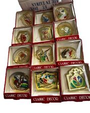 International Silver 12 Days Of Christmas Spinner Ornament Set picture