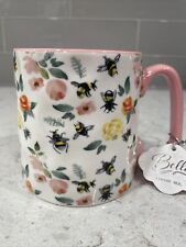 SWEET BEE FLOWERS Pink 10 Strawberry Street Mug Bella SWTBEE Gift Tag Bees NEW picture