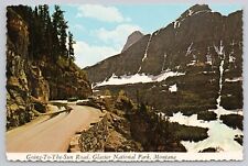 Glacier National Park Montana Going To The Sun Road Scenic View Vintage Postcard picture