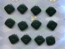 Set of 12 Vintage Chunky Black Coat Plastic Buttons-(  1  inch)-Item# 30-12 picture