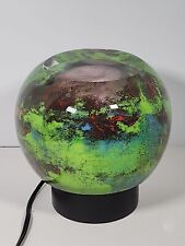 Hand Blown Glass Table Lamp Vintage - Signed: KY And PA June 20, 1999 -10.11 Lbs picture
