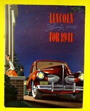 Vintage Original 1941 LINCOLN ZEPHYR SALES BROCHURE CHARLESTON MOTORS WEST VA picture