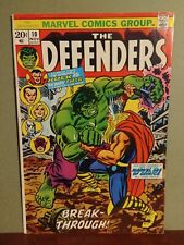 The Defenders #10 ( 1973, Marvel),  Hulk vs. Thor Battle Cover  4.5 picture