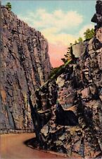 Pillars Of Hercules Big Thompson Canon Colorado Linen Postcard Rocky Mountain 9F picture