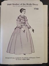 Vintage Doll Dress Pattern Rare 1838-1889 Mother Pioneer Times In Texas 15