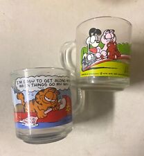 VINTAGE 1978 Garfield and Odie Glass McDonald's Mugs (Lot of 2) Jim Davis picture