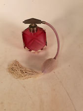 Antique Chech/ Bohemian Moser Style Cranberry Glass Perfume Atomizer picture
