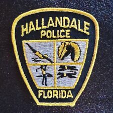 Hallandale Florida FL Police Dept Patch (1970's Issue) 3.5