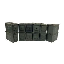 12 CANS  Grade 2  50 cal empty ammo cans 12 Total   picture