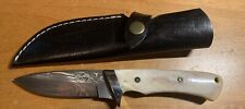 Famous Finney Damascus  Custom USA made knife with sheath Collectors must have  picture
