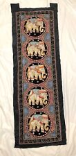large antique hand embroidered Kalaga Burmese beaded needlepoint tapestry art picture