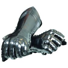 Pair Of Medieval Metal Gauntlet Knight Amor Glove Wearable Handcrafted Gloves picture