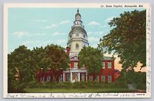 Vtg Post Card State Capitol, Annapolis, Md. D51 picture