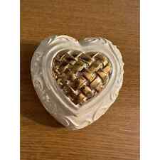 Antique Trinket Box- 1976 Arnels- EUC- Heart with Smaller Gold Hear In Middle picture