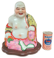 Large Chinese Porcelain Famille Rose Happy Laughing Buddha 14