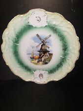 Antique Victorian Plate Windmill Multicolored picture