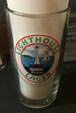 Vintage LIGHTHOUSE LAGER 🍺 Belikin Beer Glass BELIZE Brewing Ladyville 8 oz 🍻 picture