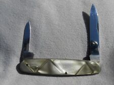 OLD VINTAGE EARLY UNKNOWN COLORFUL EQUAL END KNIFE  picture