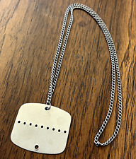 French Army Issued Dog Tag & Chain Unused VTG 1960s Original 14