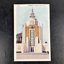 VINTAGE 1930 DB POST CARD WHITE BORDER CHICAGO WORLD'S FAIR HOST BUILDING IL picture