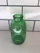 Antique Vintage Emerald Green  Barrel-Shaped Jar picture