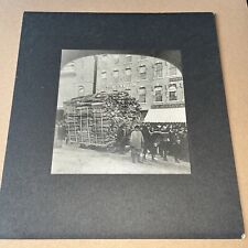 Antique Matted Photograph DB Silsby Keene NH Wood Load Cheshire Railroad Company picture