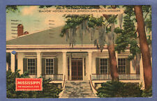 Postcard Beauvoir Home Of Jefferson Davis Biloxi Mississippi MS Posted 1954 picture