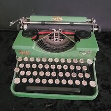 1929 Vintage ALLIGATOR Green Royal Portable Typewriter Model P w/ Case FIRST GEN picture