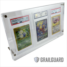 Triple Graded Card Premium Acrylic Standing Display Frame Case PSA CGC MGC picture