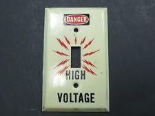 Vintage, Enamel Electric Switch Plate Cover Sign 