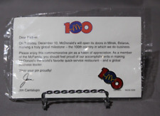 McDonalds 100th Country Minsk, Belarus Enamel Pin - Sealed - RARE picture