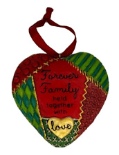 Hallmark Keepsake Forever Family Patchwork Heart Ornament 2009 picture
