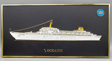 SS OCEANIC Home Lines Wall Plaque 12