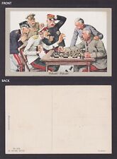 Postcard WWI Propaganda, M.Munk, Schach Schach picture