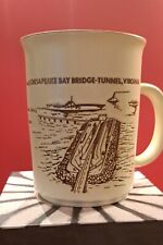 Vintage Chesapeake Bay Bridge Tunnel Virginia VA Embossed  Cup Coffee Mug  picture
