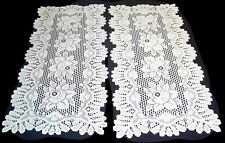 2 Ivory Lace Table Runners – Cotton-Blend – 30½” x 14¾” picture