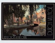 Postcard Reflections In The Canal, Dutch Village, Holland, Michigan picture