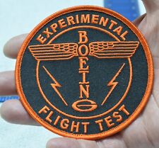 RARE Orange Black Experimental Flight Test Patch Boeing Airplane Bolts picture