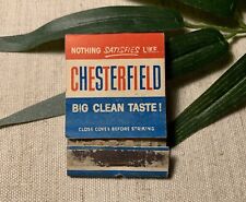 VINTAGE CHESTERFIELD Cigarette Matchbook Cover Historic Advertising ~ picture