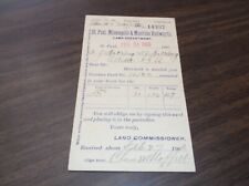 FEBRUARY  1903 GREAT NORTHERN RAILROAD ELLIOTT ILLINOIS LAND DEED POST CARD picture