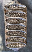 Orig Vintage Griswold Puritan Wheat Pattern 1270 Corn Bread Pan Cast Iron 1513 picture