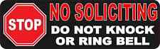 10x3 Stop Sign No Soliciting Sticker Vinyl Business Decal Stickers Door Decals picture