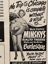 Rare 1940's 50's Epherma THIS WEEK CHICAGO Theater Burlesque Escorts Restaurant picture
