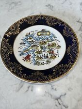 Vintage Weatherby Royal Falcon Gift Ware Plate North Wales Map picture