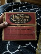 Vintage 1960’s  Sunbeam Mixmaster Hand Mixer Chrome Original Box Excellent Cond. picture