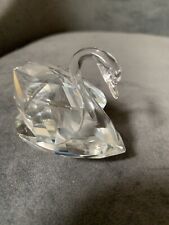 Vintage Crystal Large 3 Inch  Swan Figurine - Unmarked picture