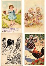 CHILDREN COMIC Mostly ARTIST SIGNED 100 Vintage Postcards (PART 19.) (L6150) picture