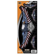 Harley Davidson Patriot American Eagle Red White & Blue 1 Large 3 Small Decals picture